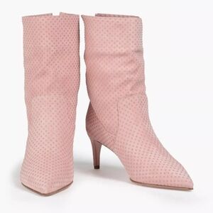 RED Valentino Pink Mid-Calf Heel Pointed Toe Boots